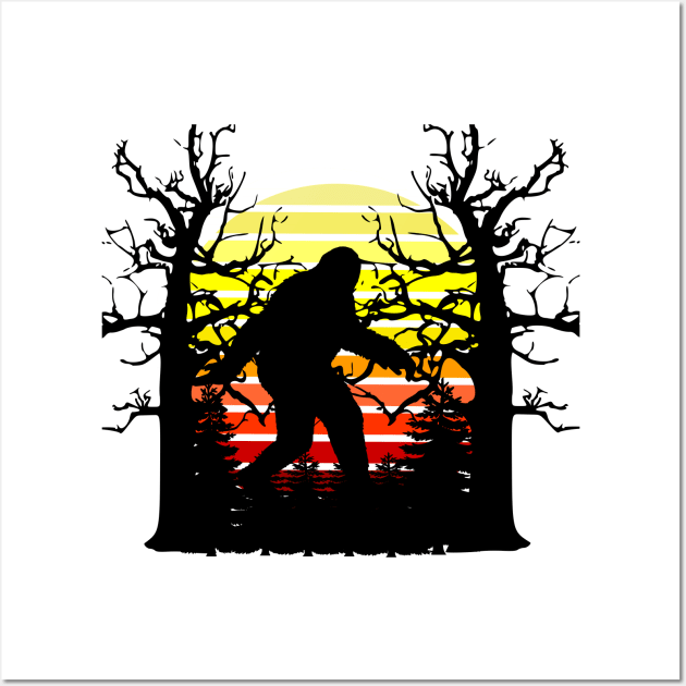 Funny Bigfoot and Sasquatch T Shirts Wall Art by DHdesignerPublic